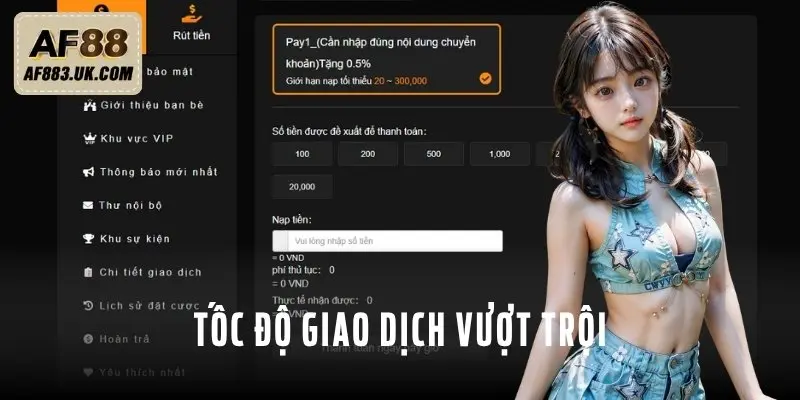 Tốc độ giao dịch giúp chúng tôi khẳng định tên tuổi.